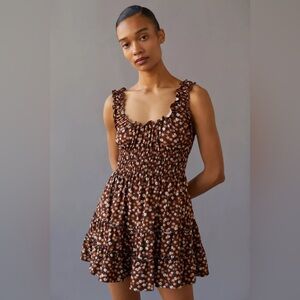 Urban Outfitters woman’s mini brown floral sleeveless dress S